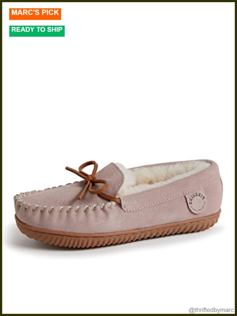 Genuine Shearling Mocc Indoor/Outdoor with Memory Foam